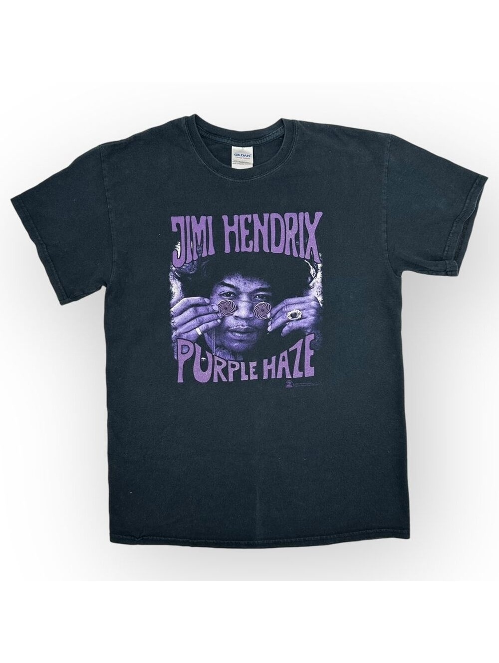 VINTAGE Jimi Hendrix 'Purple Haze' Graphic T-Shirt Black Cotton Y2K